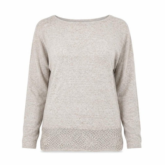 Front view of FatFace women’s beige basic blouse, size UK 6
