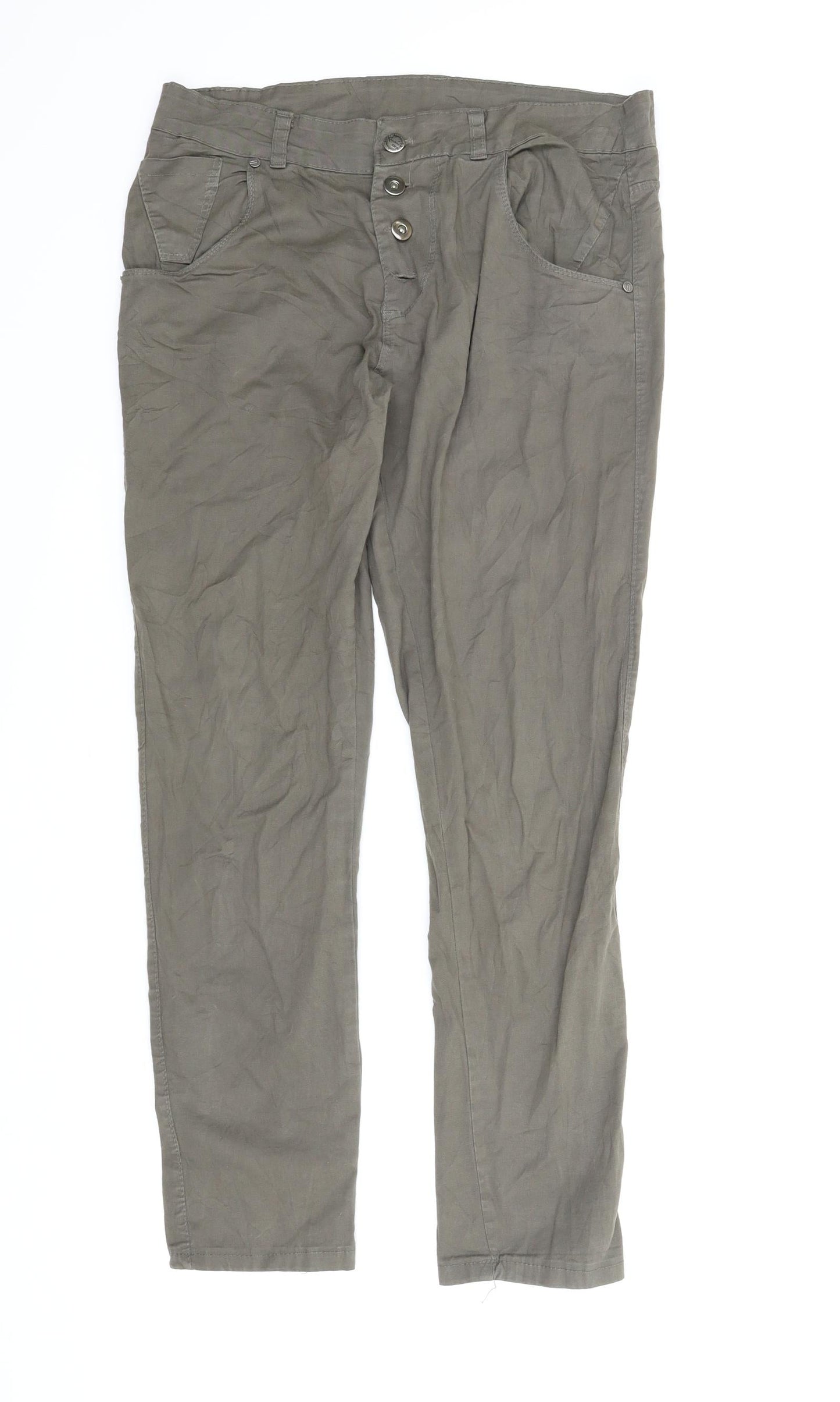 Preworn Womens Green   Pedal Pusher Trousers Size M L25 in