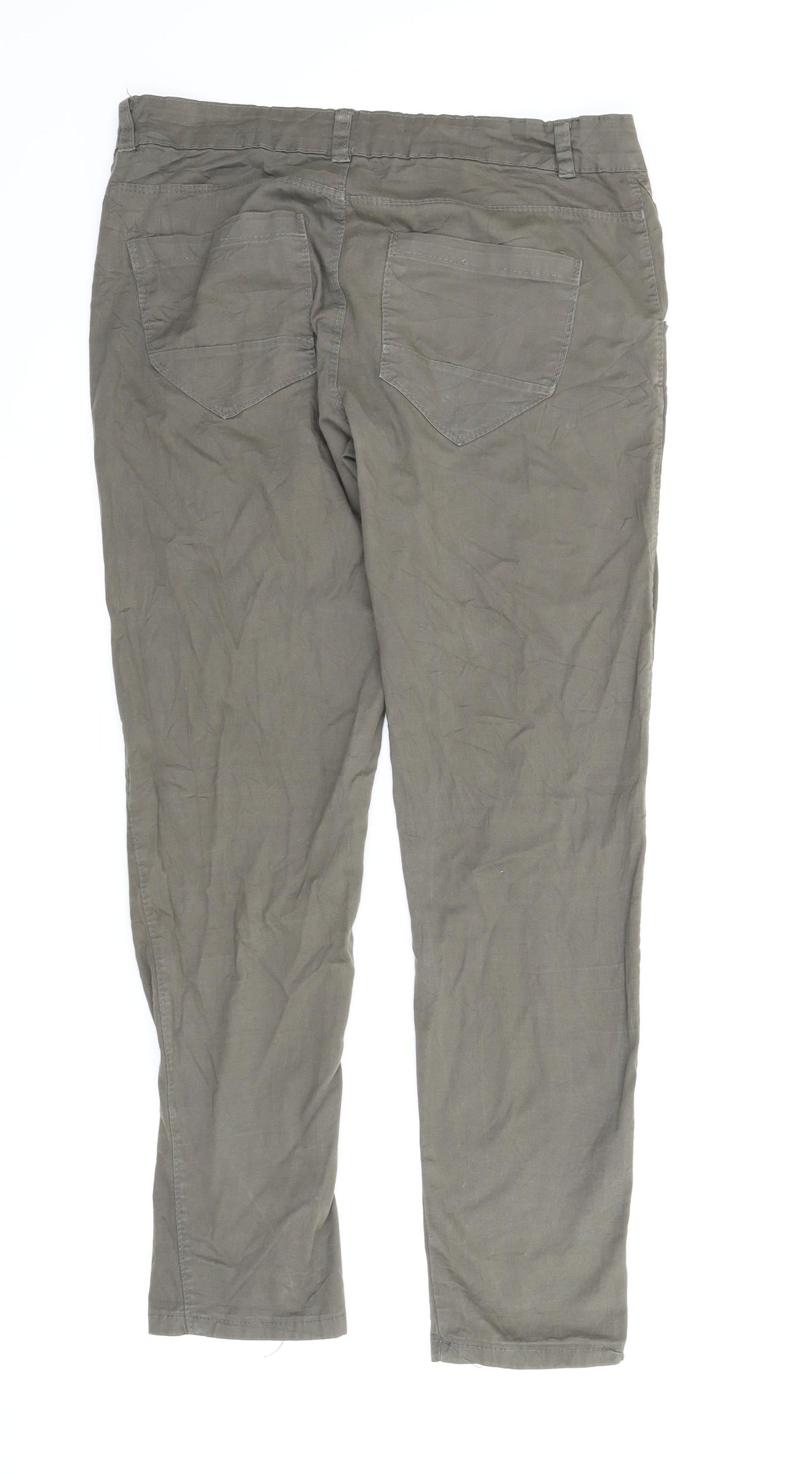 Preworn Womens Green   Pedal Pusher Trousers Size M L25 in
