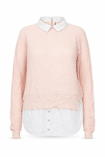 Front view of Atmosphere women’s pink basic blouse, size UK 6