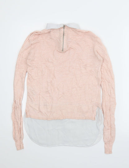 Back view of Atmosphere women’s pink basic blouse, size UK 6