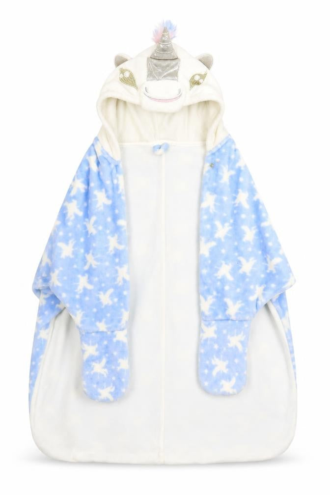 Matalan Girls Blue Solid  Top Robe Size 9 Years  - Unicorn, Cape