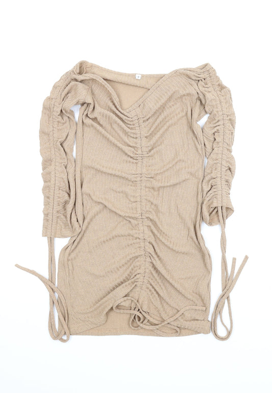Preworn Womens Beige   Bodycon  Size S