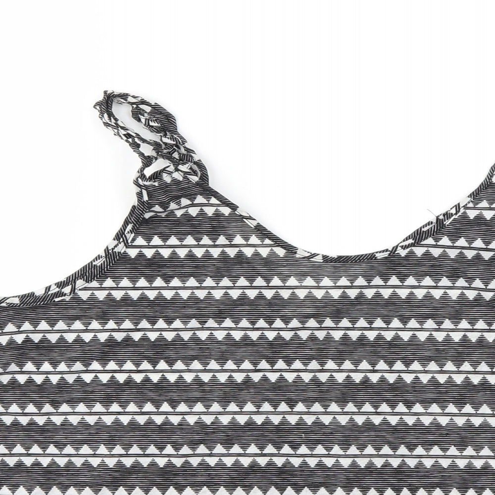 H&M Womens Grey Striped  Basic Tank Size S