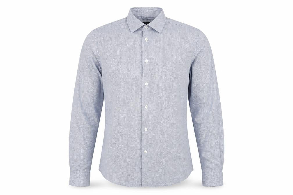 Zara Mens Blue Geometric   Button-Up Size S