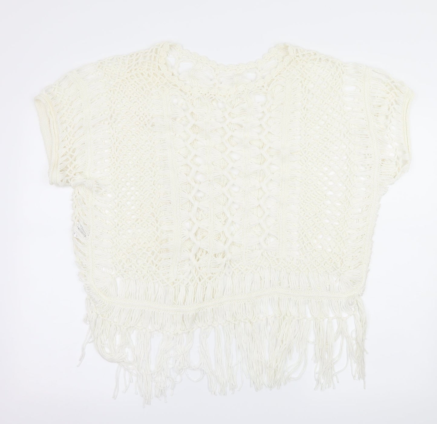 Select Womens White  Knit Pullover Jumper Size L