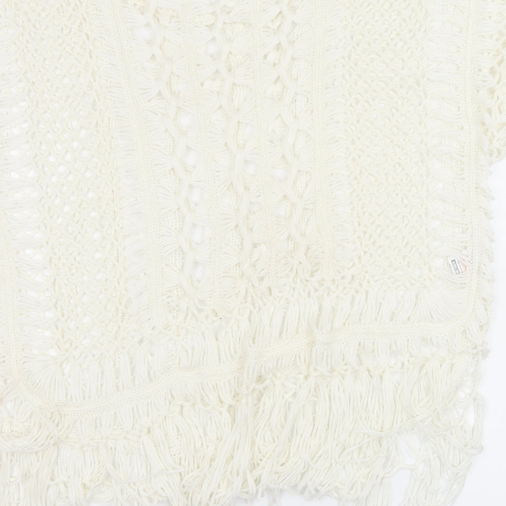Select Womens White  Knit Pullover Jumper Size L