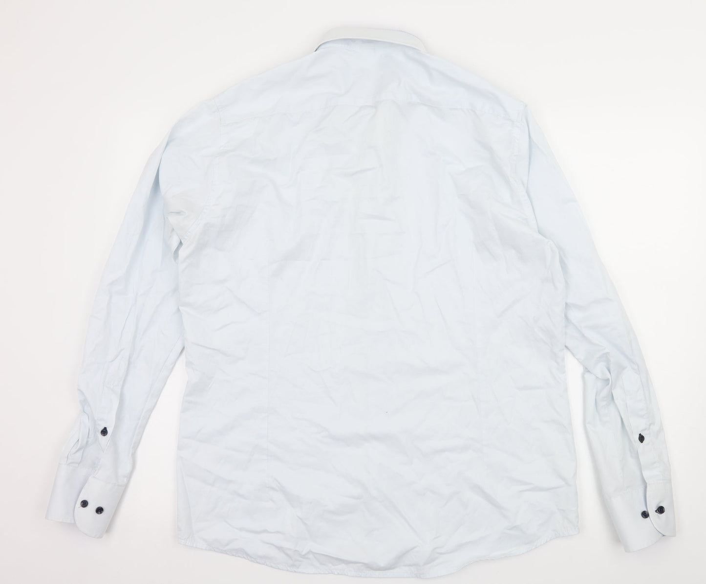 Recman Mens Blue    Button-Up Size L