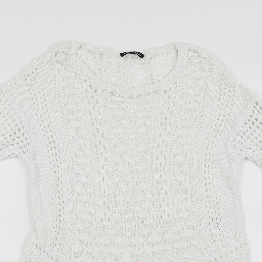 Warehouse Womens White   Pullover Jumper Size 6
