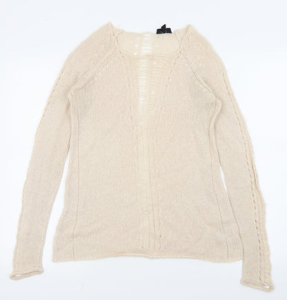Additional front view of Topshop women’s pink jumper, size UK 8