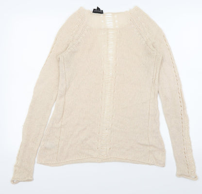 Back view of Topshop women’s pink jumper, size UK 8