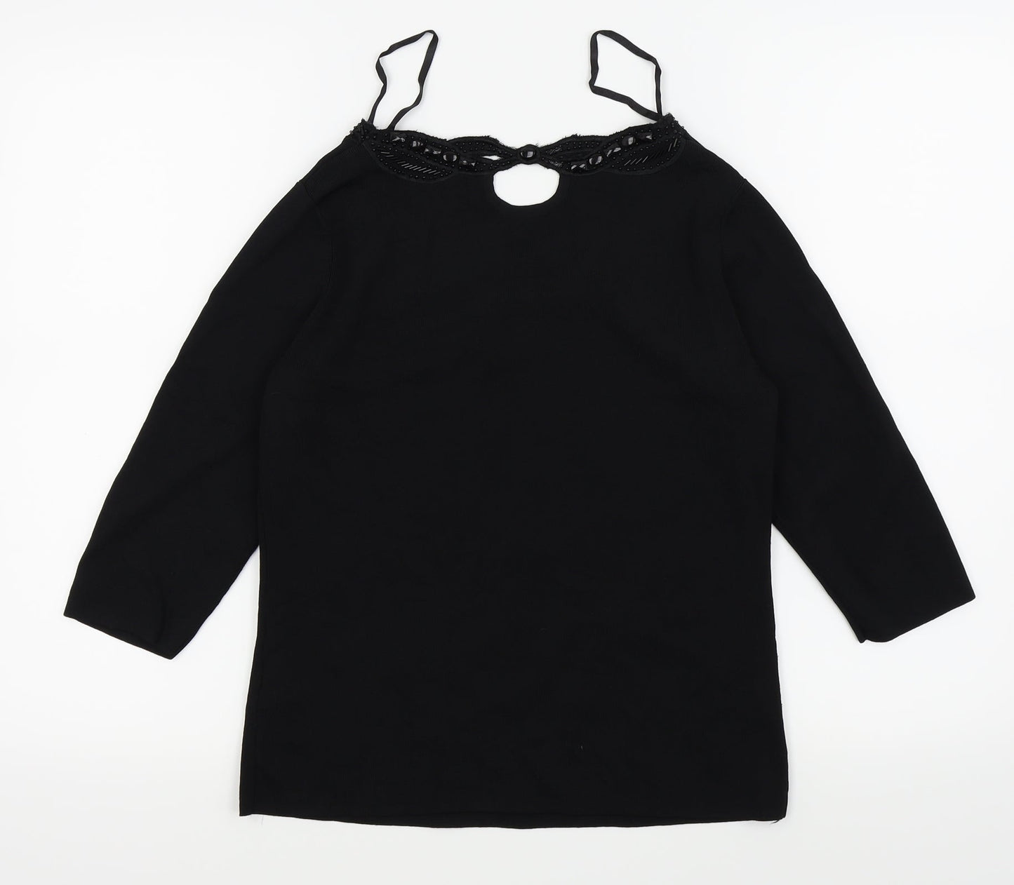 Sky Designs Womens Black   Basic T-Shirt Size 2