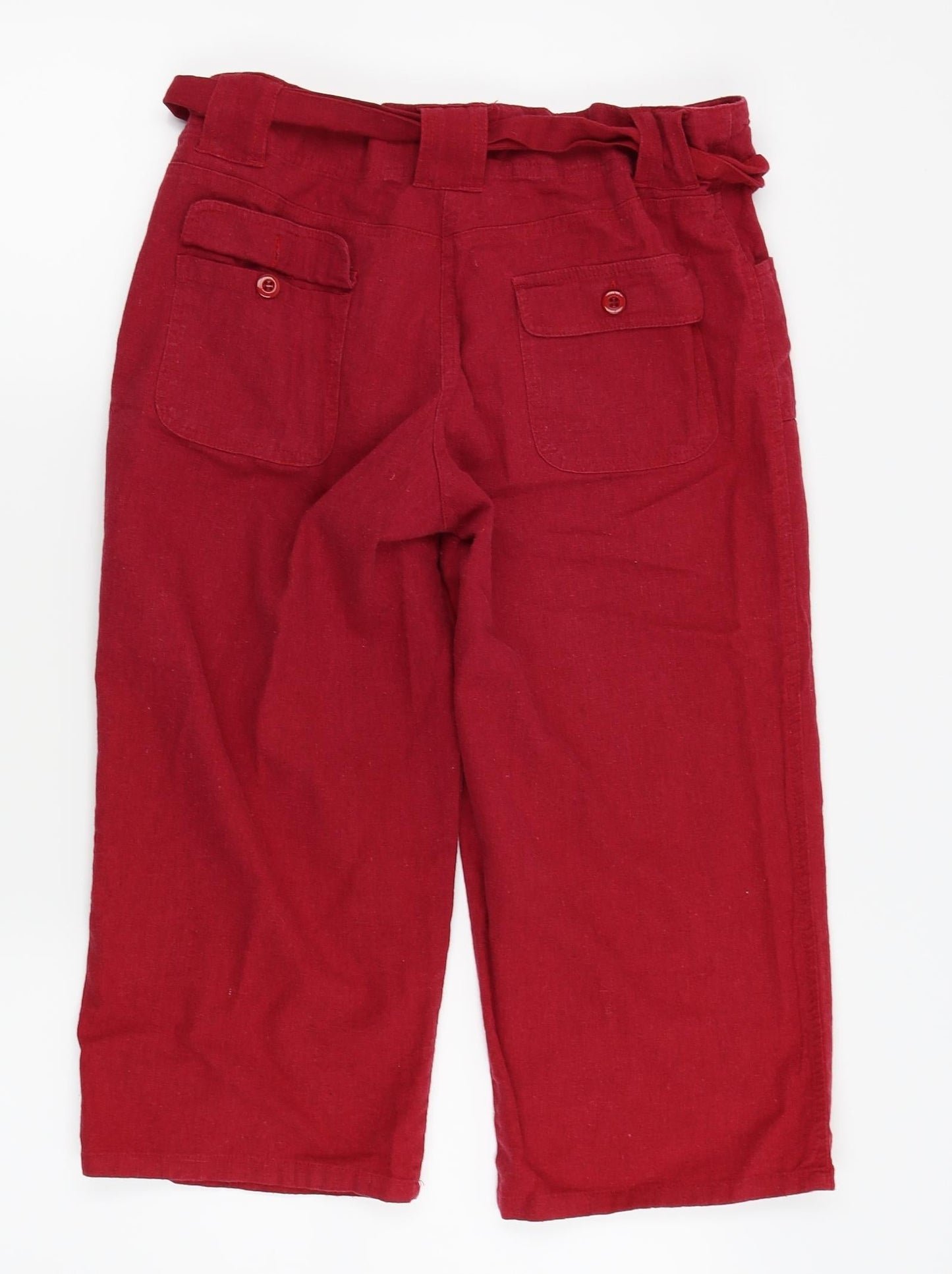 Mia Moda Womens Red   Capri Trousers Size 12