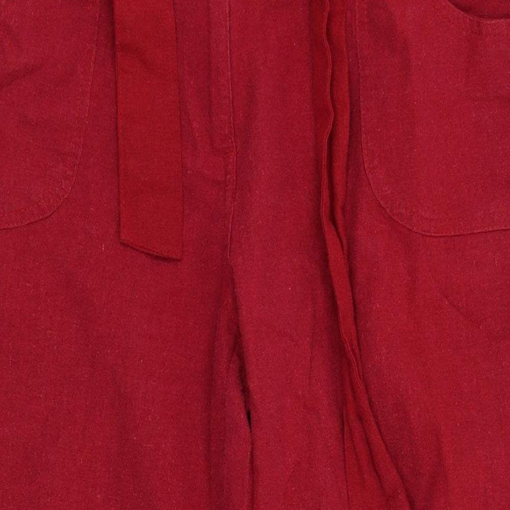 Mia Moda Womens Red   Capri Trousers Size 12