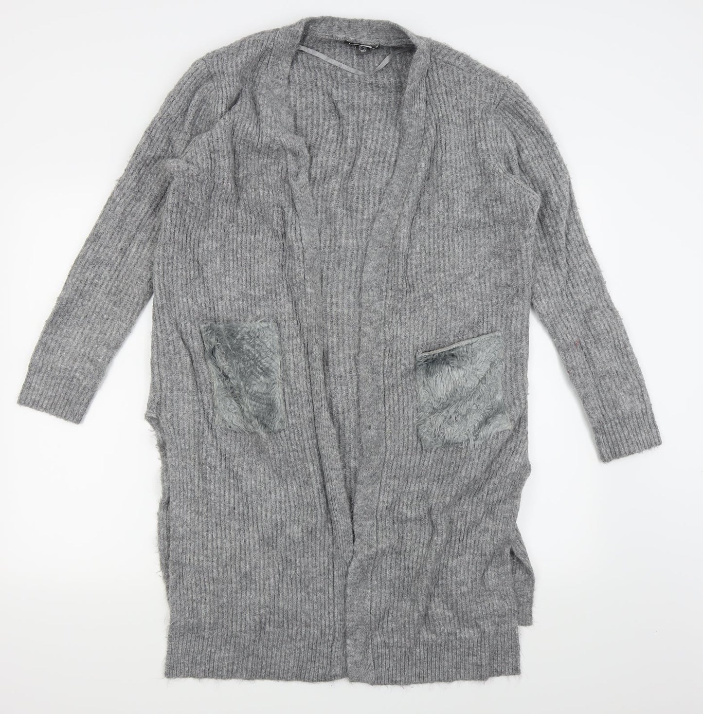Primark Womens Grey   Cardigan Jumper Size 10