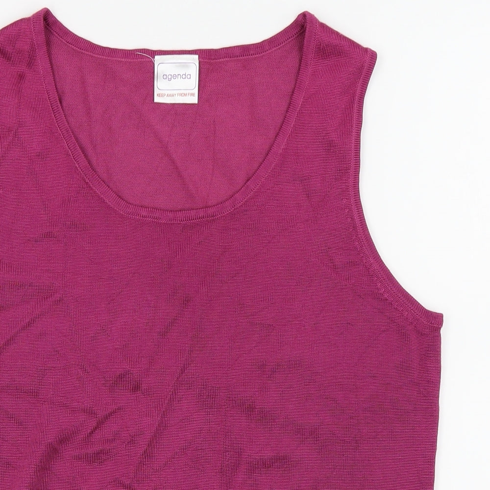 Agenda Womens Purple   Basic Tank Size 18