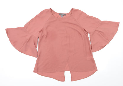 Additional front view of Primark women’s pink basic blouse, size UK 10
