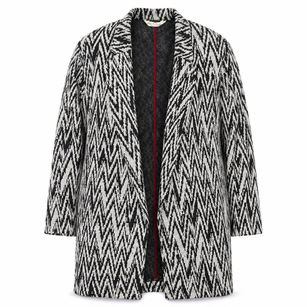 Miss Selfridge Womens Black Argyle/Diamond  Jacket  Size 10