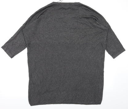 Back view of Apricot women’s grey basic t-shirt, size UK 14