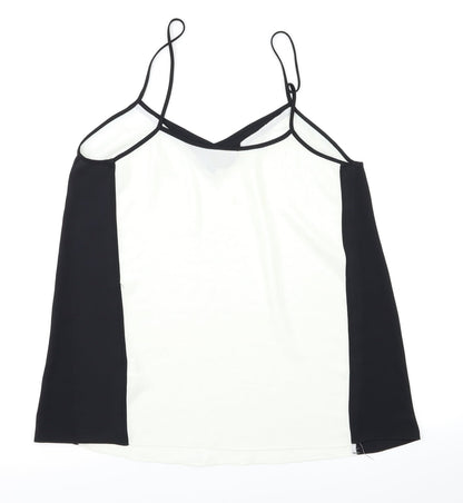 Back view of River Island women’s black basic t-shirt, size UK 10