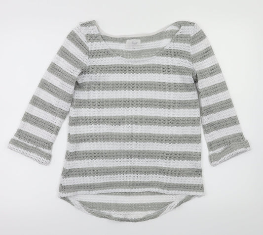 NEXT Womens Green Striped  Pullover Jumper Size 10