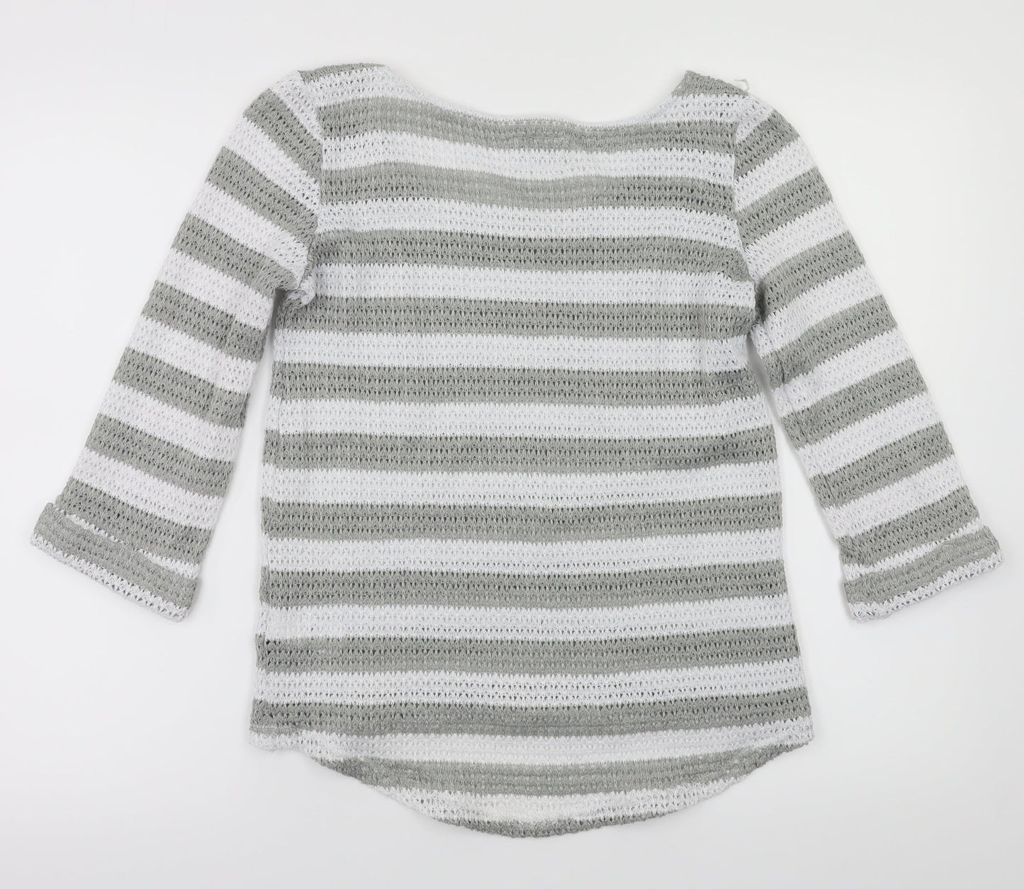 NEXT Womens Green Striped  Pullover Jumper Size 10