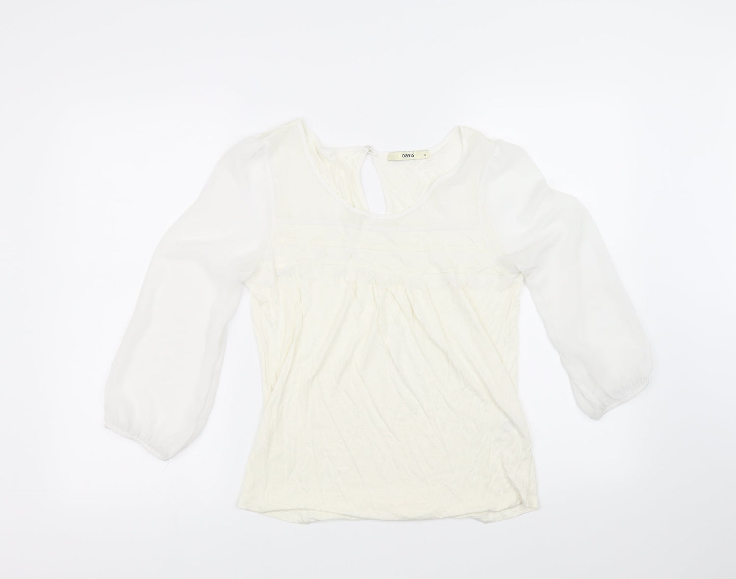 Oasis Womens White   Basic T-Shirt Size 8