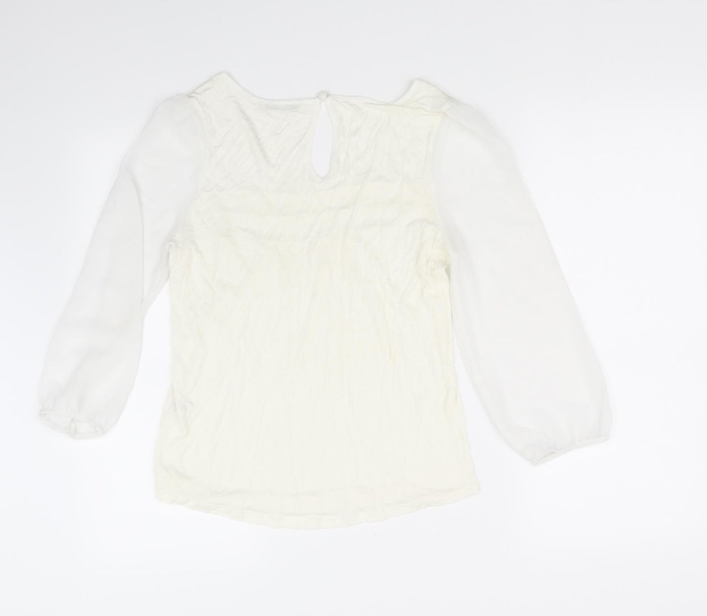 Oasis Womens White   Basic T-Shirt Size 8