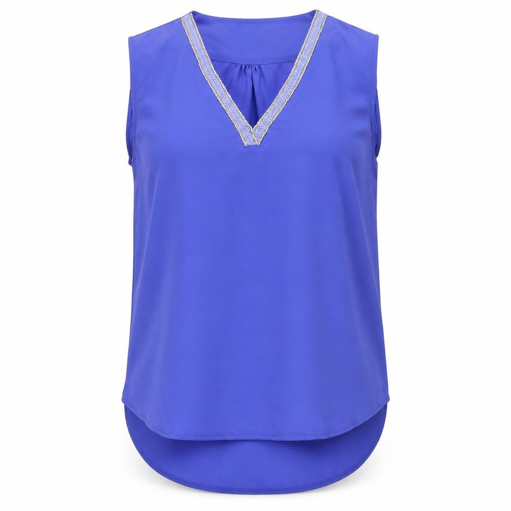 vie ta vie Womens Blue   Basic Blouse Size M
