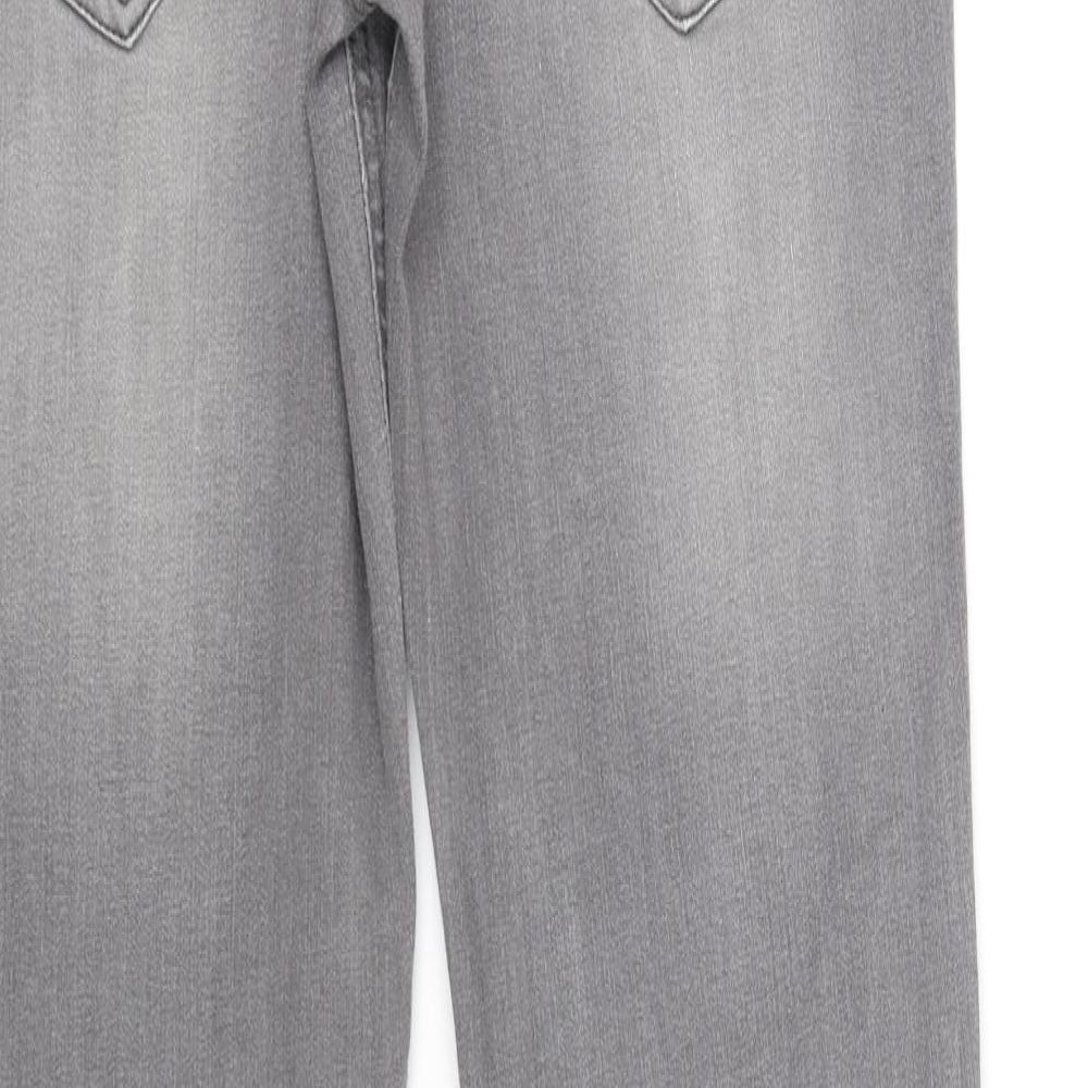 deniem & co Womens Grey   Straight Jeans Size M L32 in
