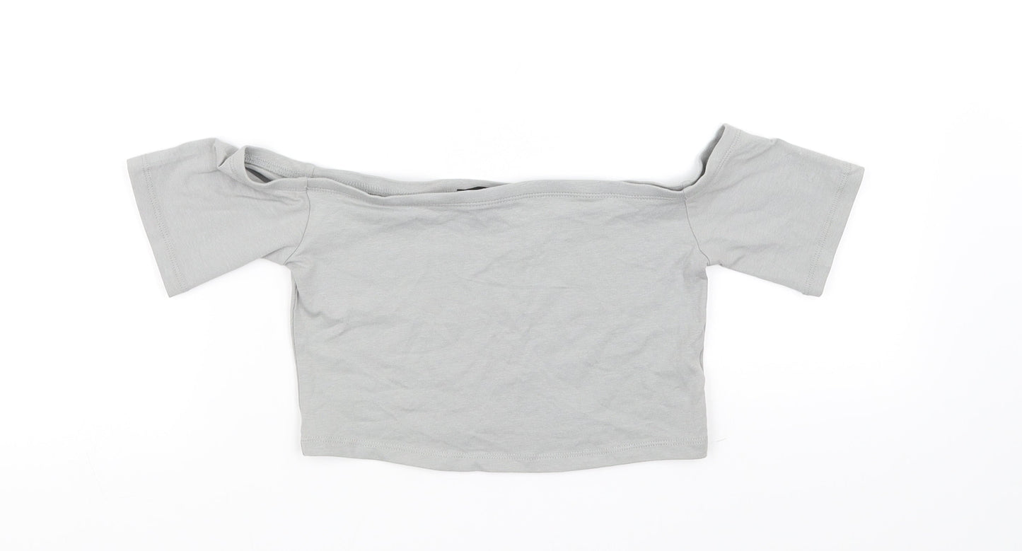 Select Womens Grey   Basic Blouse Size 8