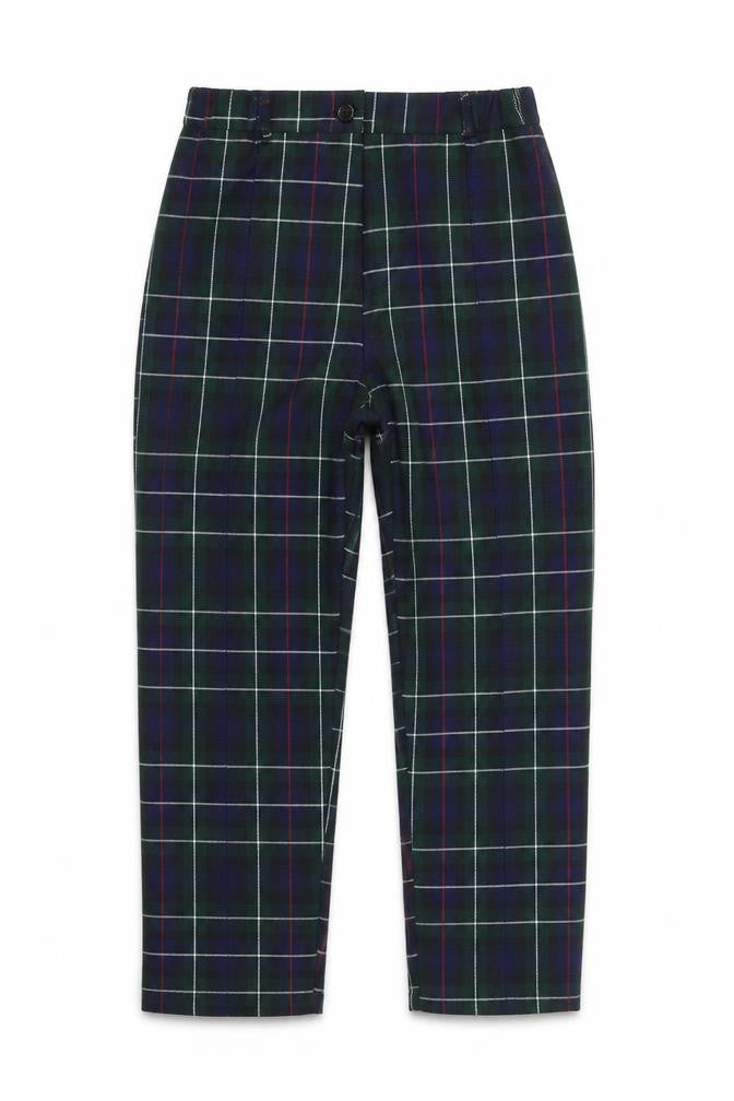 herts & bows Girls Green Check  Chino Trousers Size 6 Years
