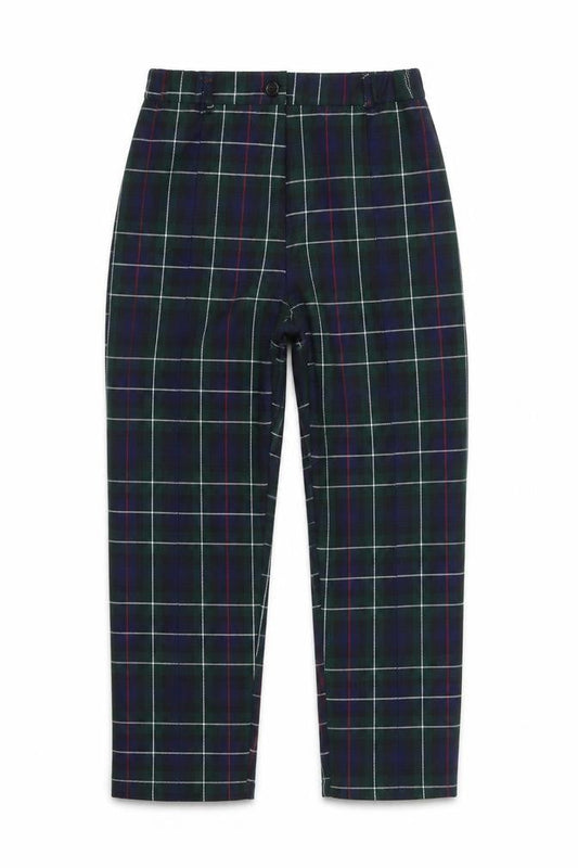 herts & bows Girls Green Check  Chino Trousers Size 6 Years