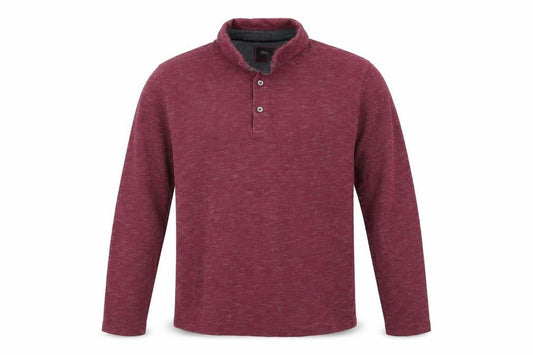 Front view of Burton men’s purple button-up, size L