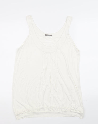 Additional front view of South women’s white basic t-shirt, size UK 18