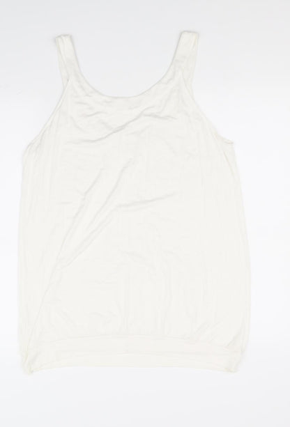 Back view of South women’s white basic t-shirt, size UK 18