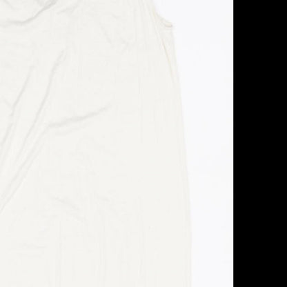 Brand and care label for South women’s white basic t-shirt, size UK 18