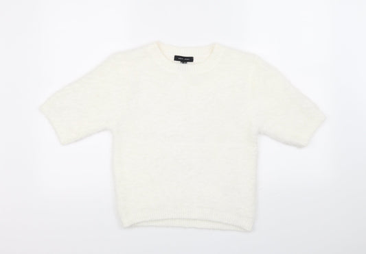 New Look Womens White   Pullover Jumper Size M