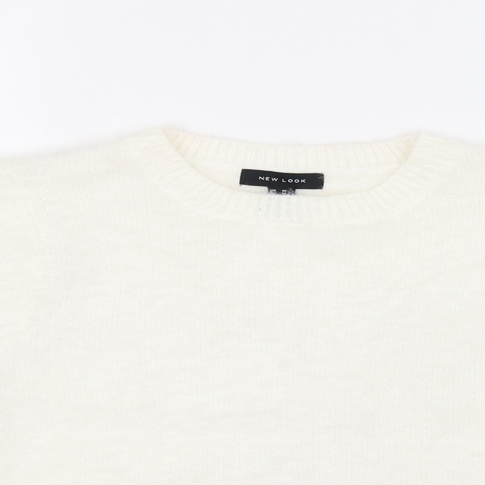 New Look Womens White   Pullover Jumper Size M