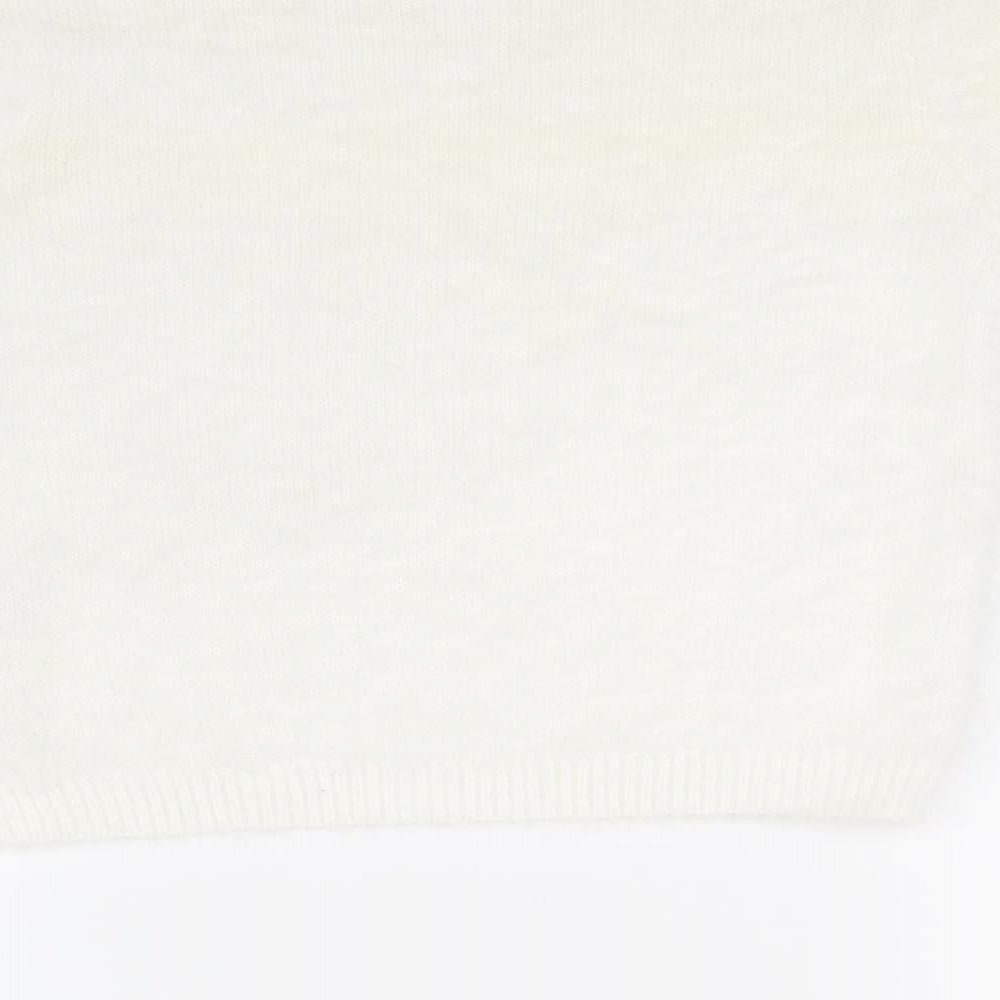 New Look Womens White   Pullover Jumper Size M