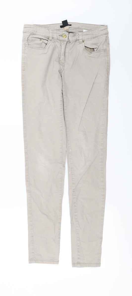 H&M Womens Beige   Skinny Jeans Size 6 L27 in