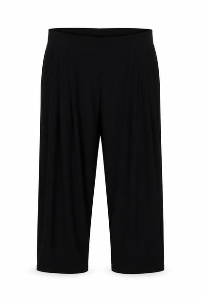 Front view of styled by women’s black trousers, size UK 38, in, 23-inch leg