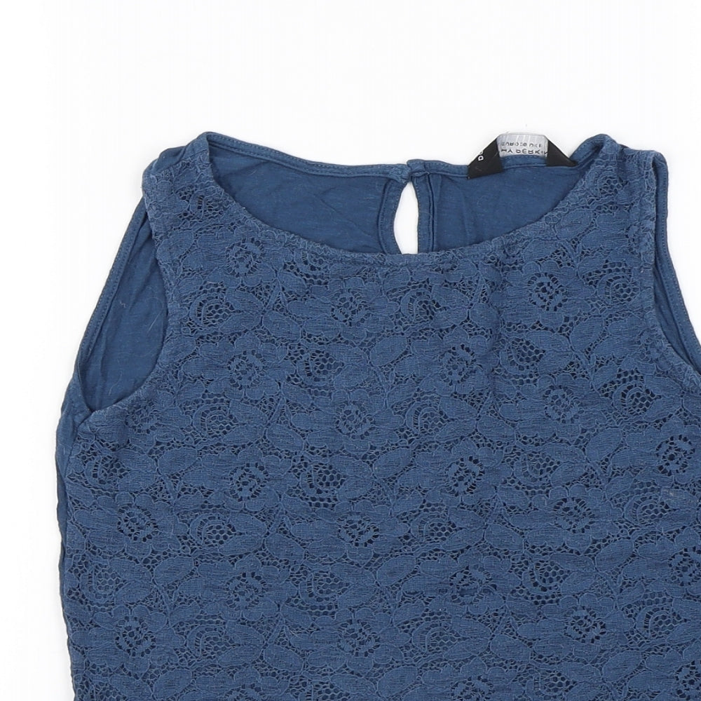 Dorothy Perkins Womens Blue   Basic T-Shirt Size 8