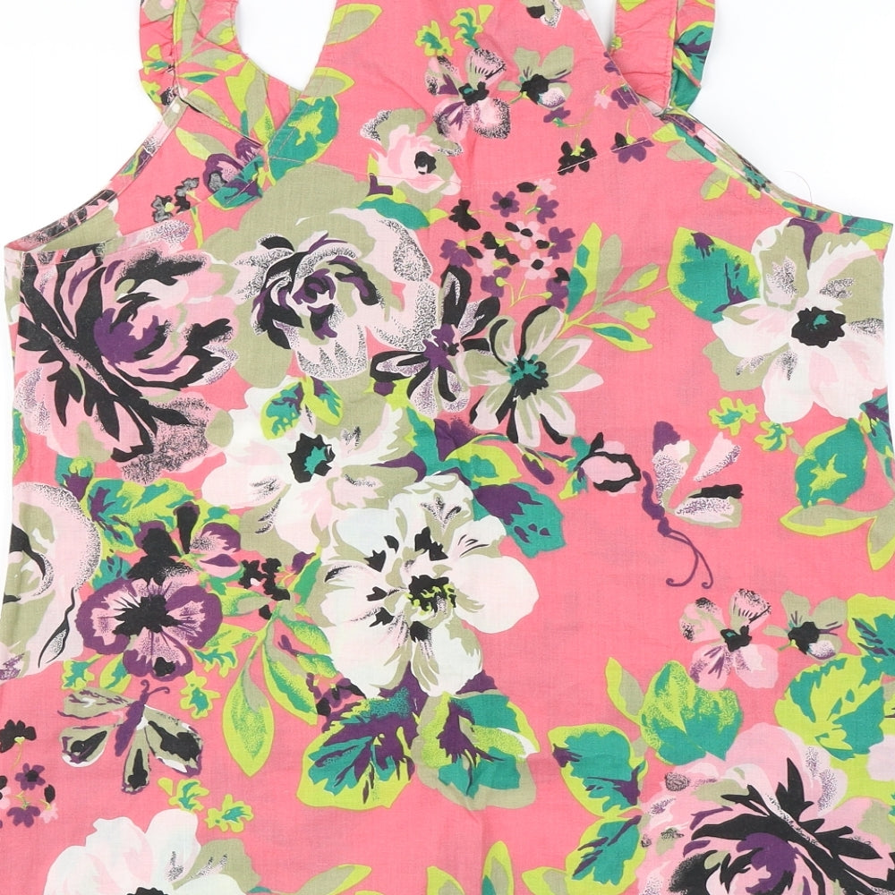 NEXT Womens Pink Floral  Basic Blouse Size 10