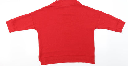 Back view of Red Herring women’s red jumper, size UK 12