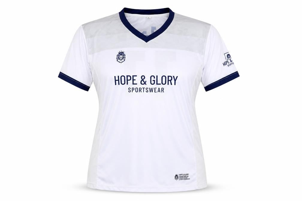 Hope & Glory Womens White   Basic T-Shirt Size 2XL  - Hull Fc ladies