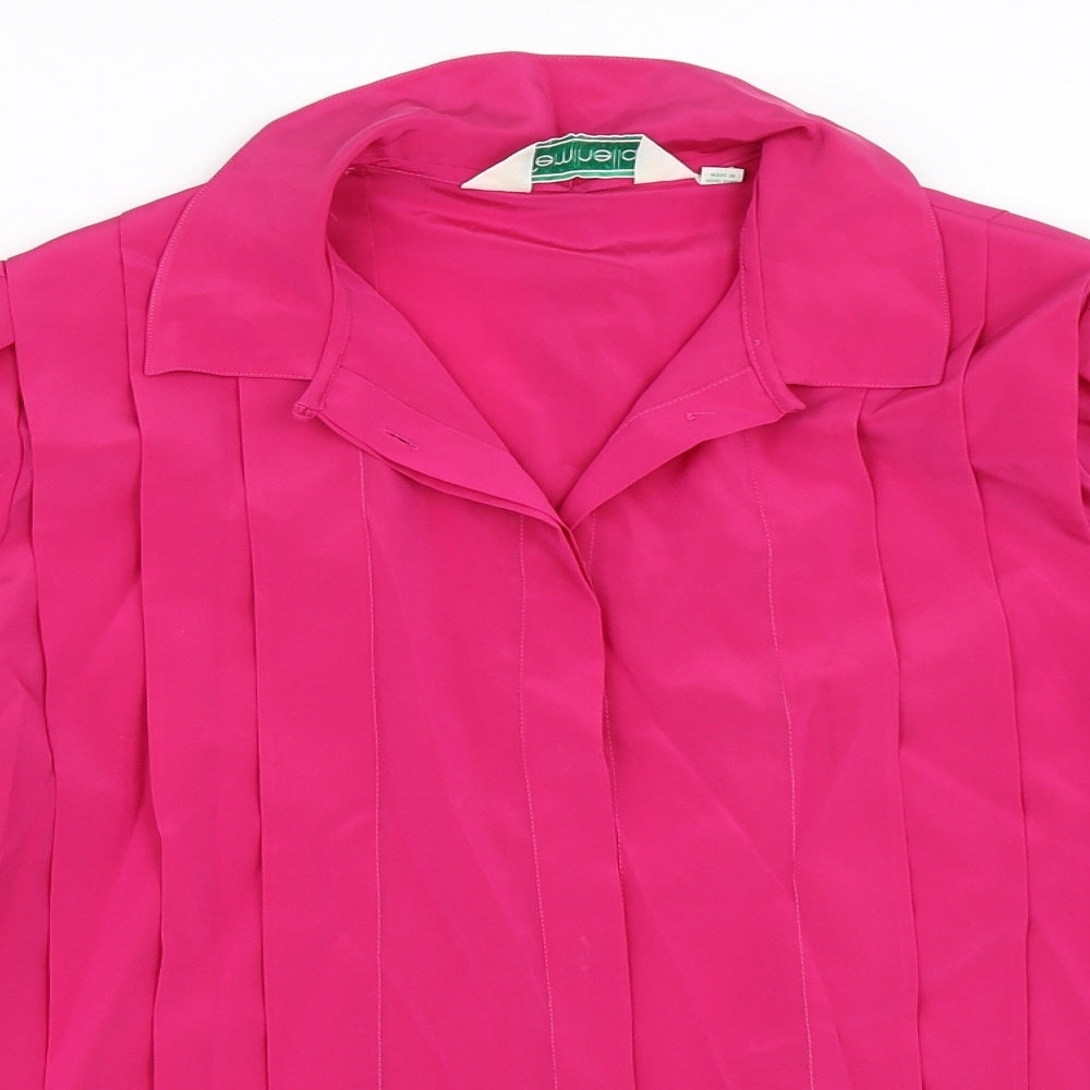 Feminella Womens Pink   Basic Button-Up Size 34
