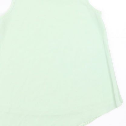 Brand and care label for Matalan girls’ green basic blouse, size 9, years