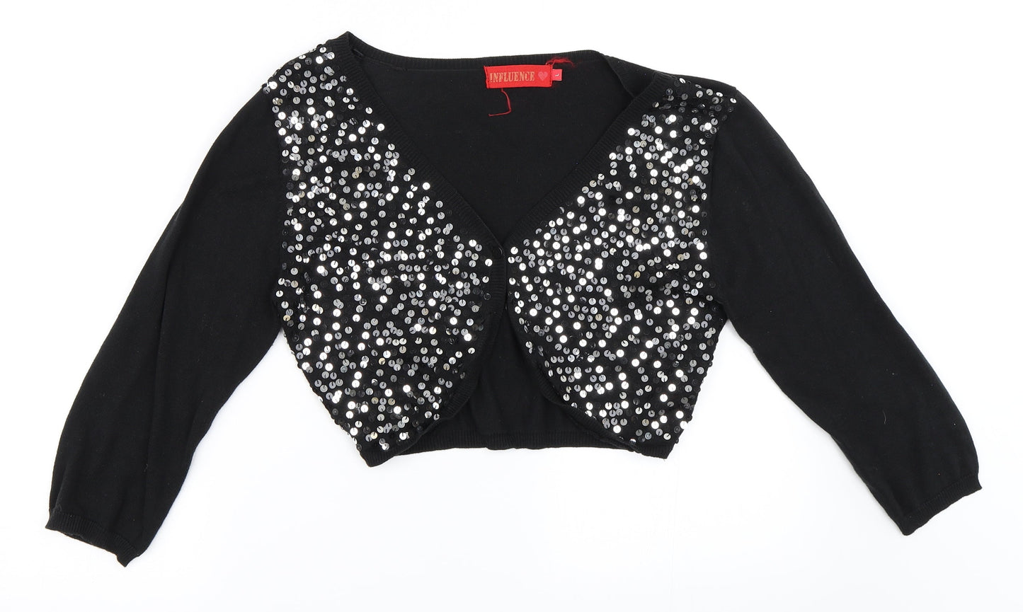 Influence Womens Black   Cardigan Jumper Size L
