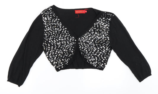 Influence Womens Black   Cardigan Jumper Size L